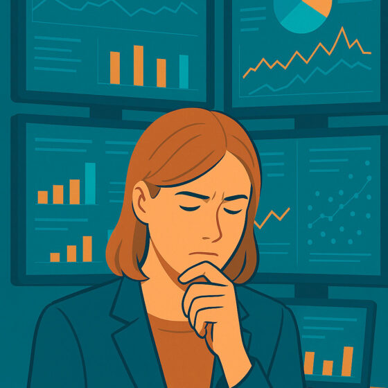 IA per a liderar. Una directiva pensativa.